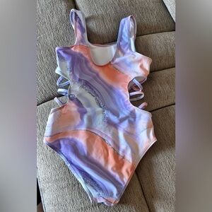 Colorful Girls Swirl One-Piece Swimsuit